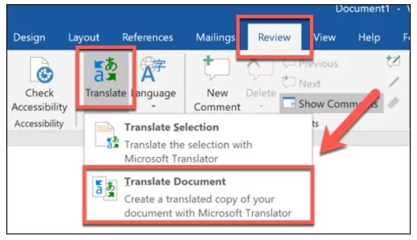 recenzja programu MS Word przetłumacz dokument