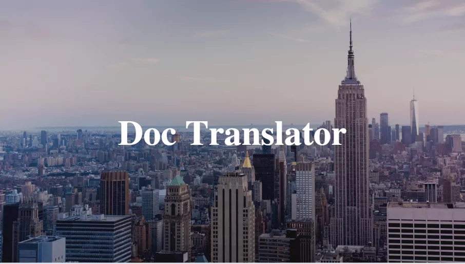 DocTranslator Başlığı