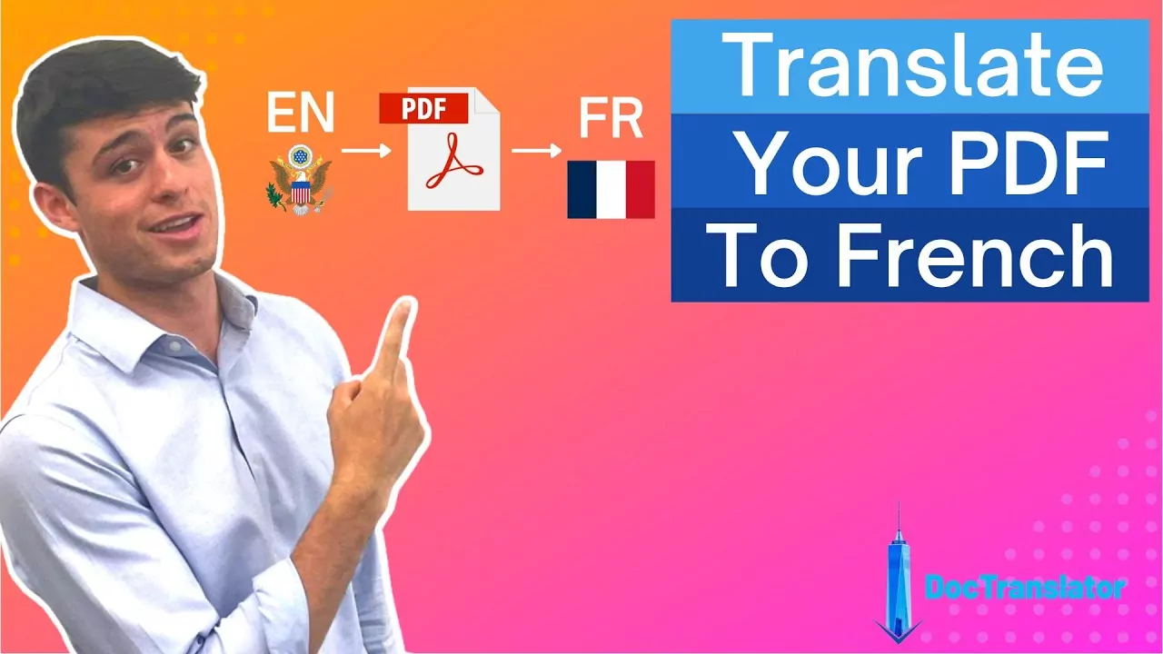 แปล PDF ภาษาอังกฤษเป็นภาษาฝรั่งเศส