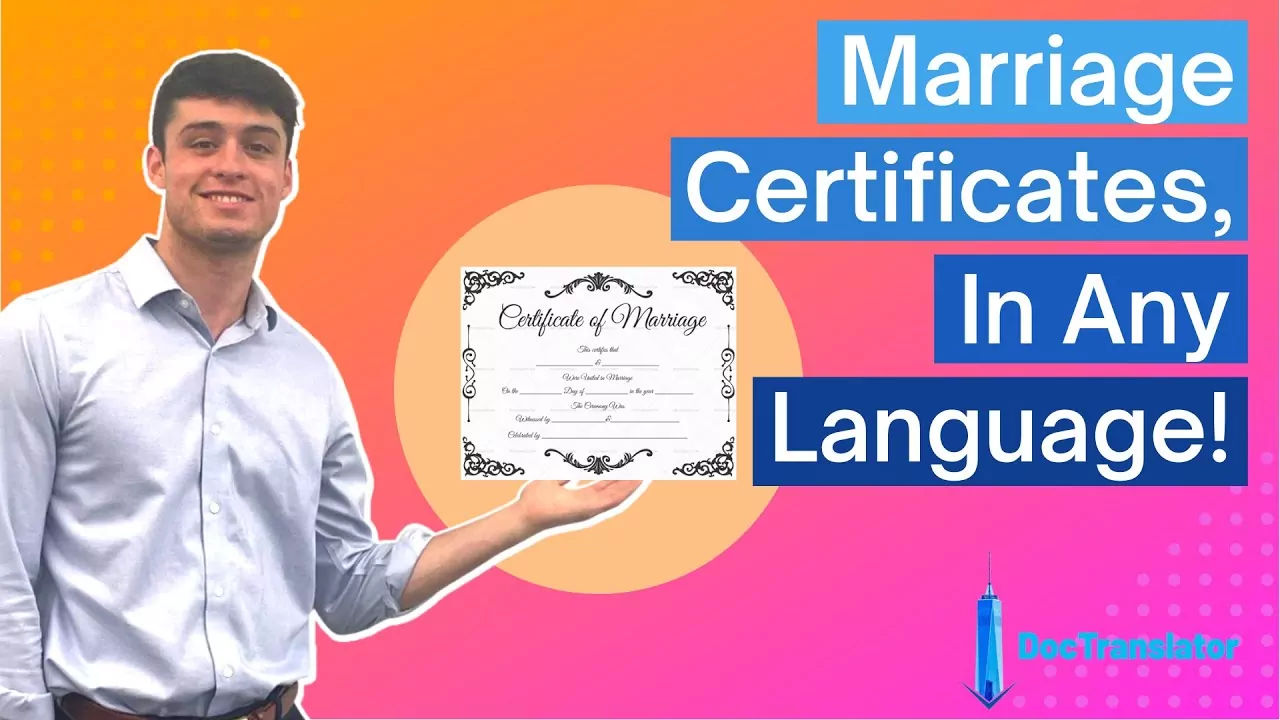 Traduceți un certificat de căsătorie online