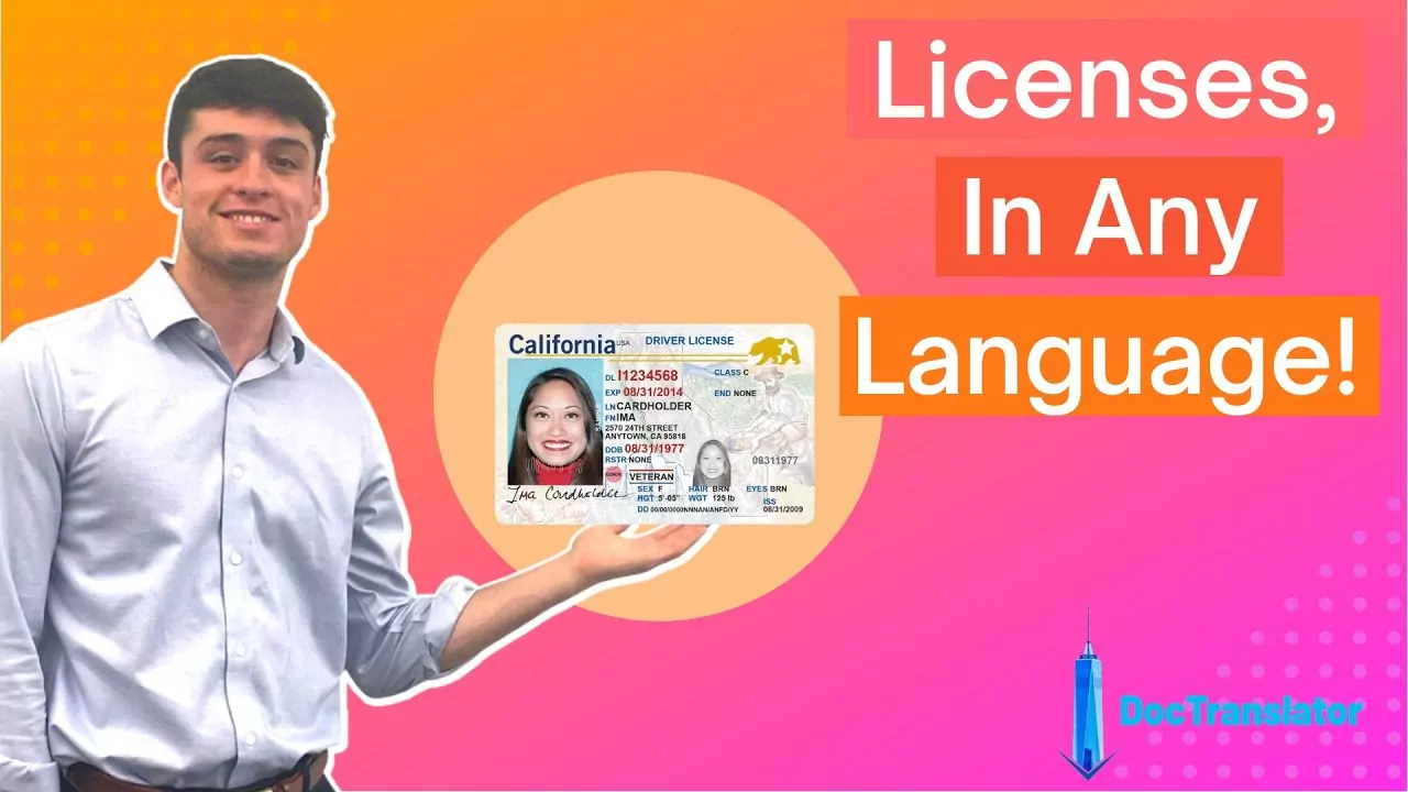 Translate Driver’s License – $1 Per Page