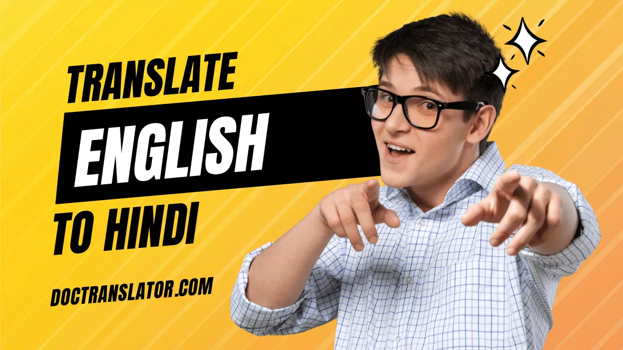 Translate English To Hindi Online DocTranslator