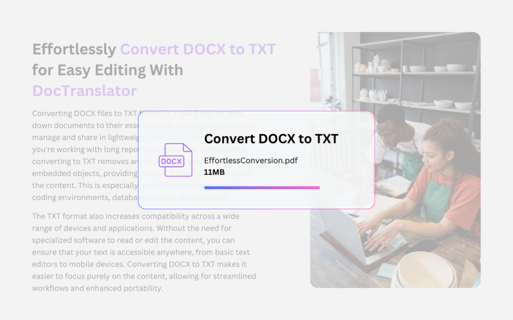 DOCX to TXT converter logo