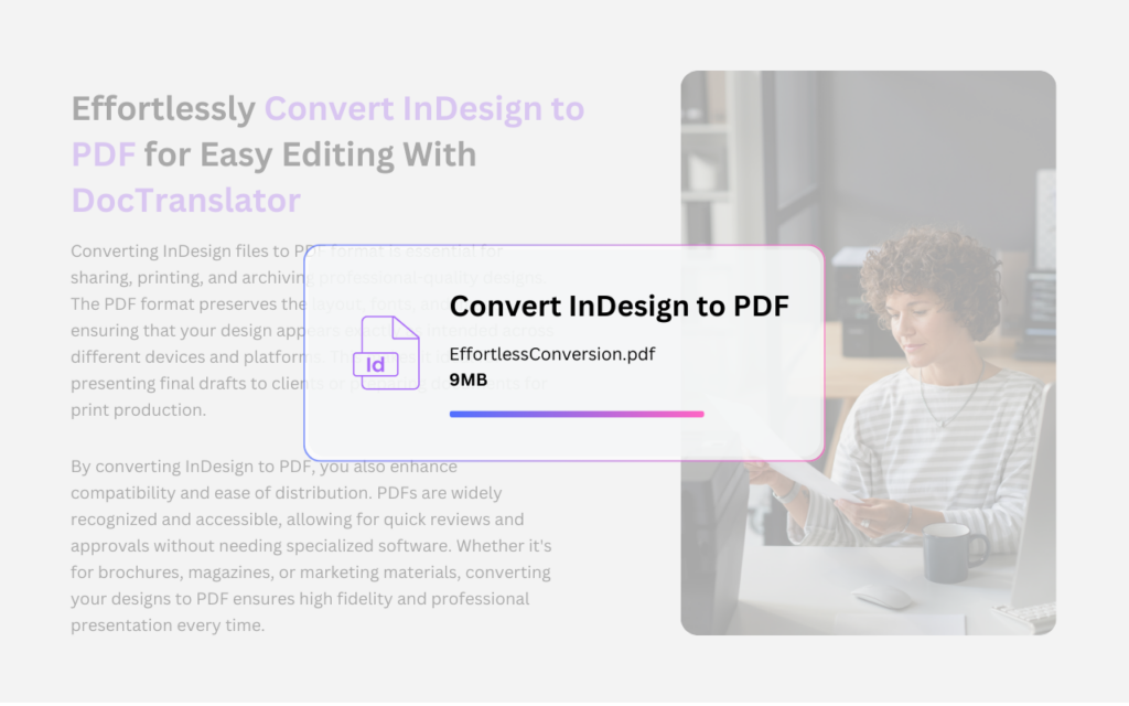 InDesign sa PDF converter